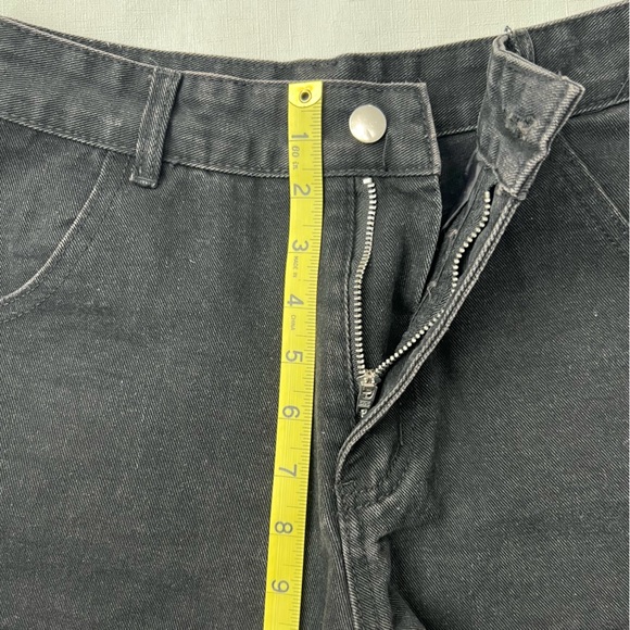 Shein High Waisted Denim Black Jean Shorts Size S - Picture 4 of 9